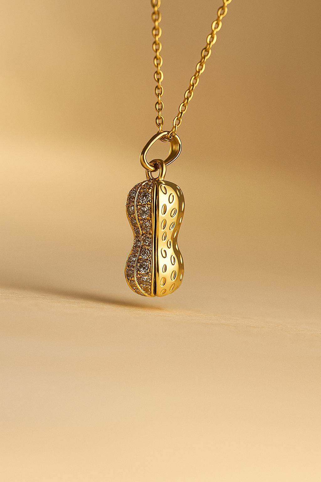 Golden Peanut Pearl Pendant