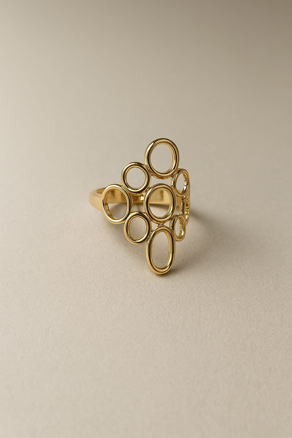 Orbit Cluster Gold Ring