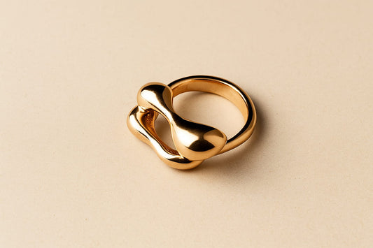 Gold-Plated Sculptural Statement Ring