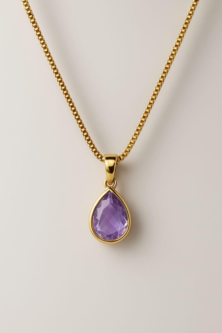 Emerald Green Teardrop Necklace