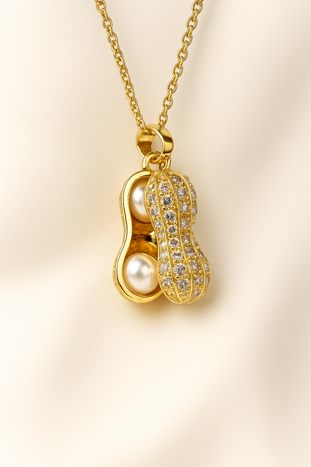 Golden Peanut Pearl Pendant