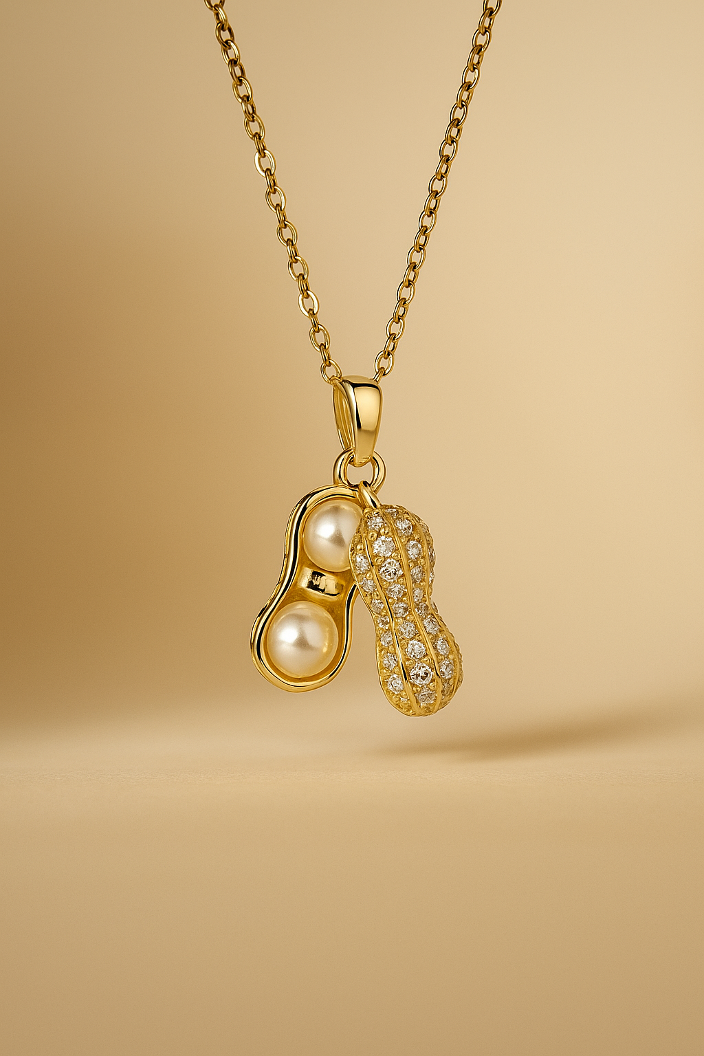 Golden Peanut Pearl Pendant