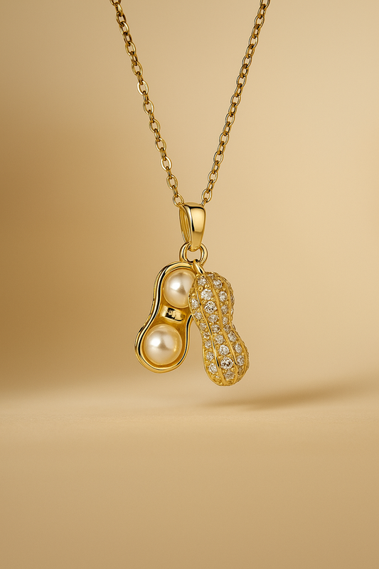 Golden Peanut Pearl Pendant